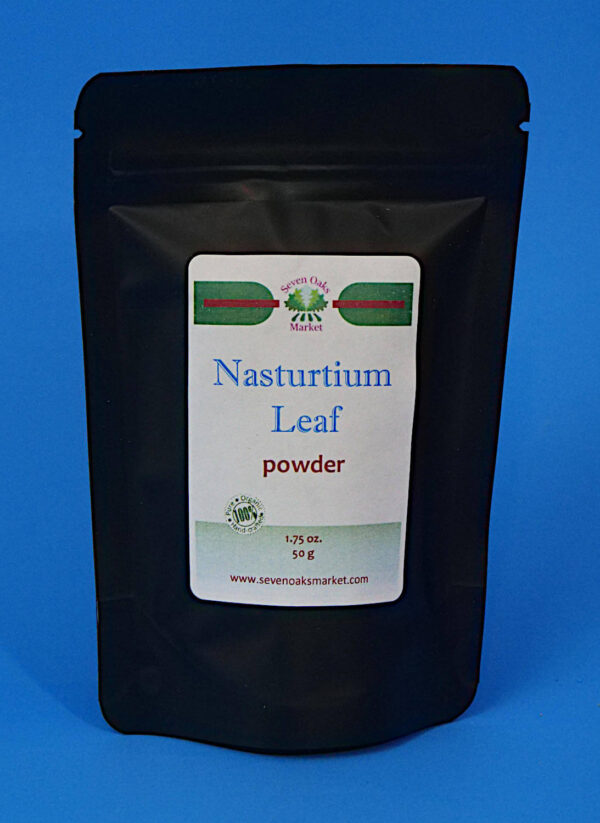Nasturtium leaf powder packaged