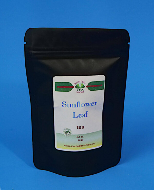 Sunflower leaf tea packaged