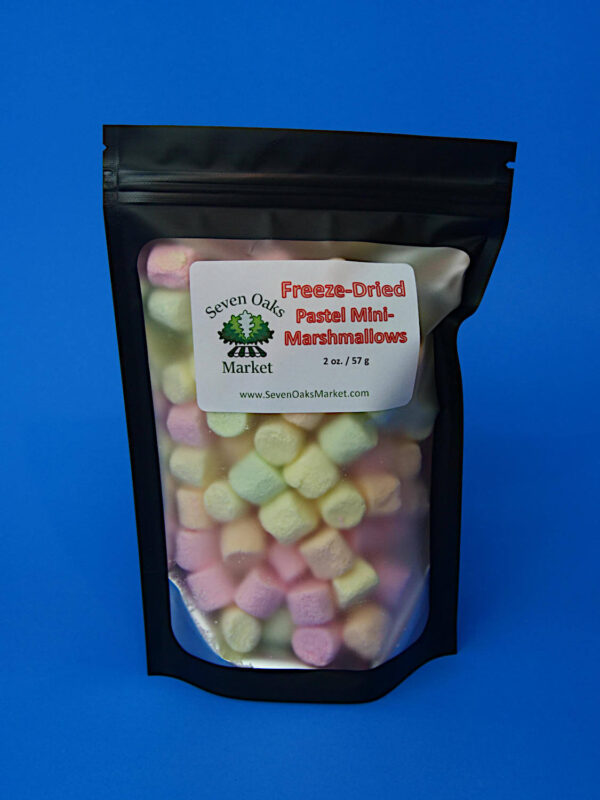 freeze dried mini marshmallows, packaged