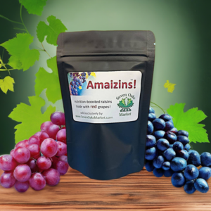 amaizins(TM) nutritious red grape raisins