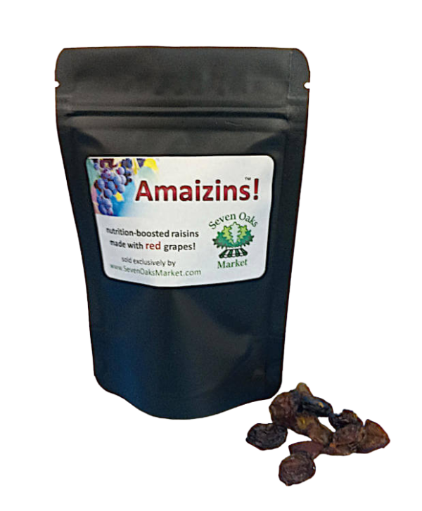 amaizins(TM) nutritious red grape raisins