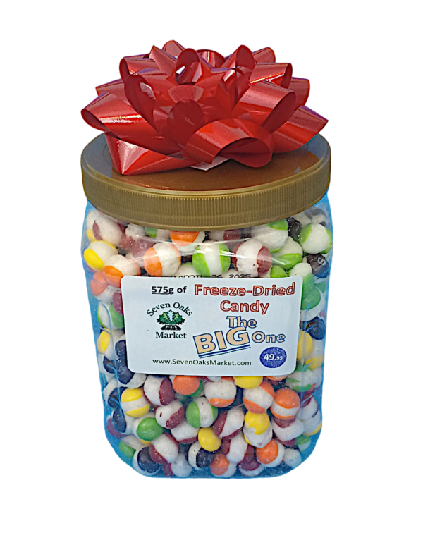 big jar of freeze dried Tixxlers (TM) candy