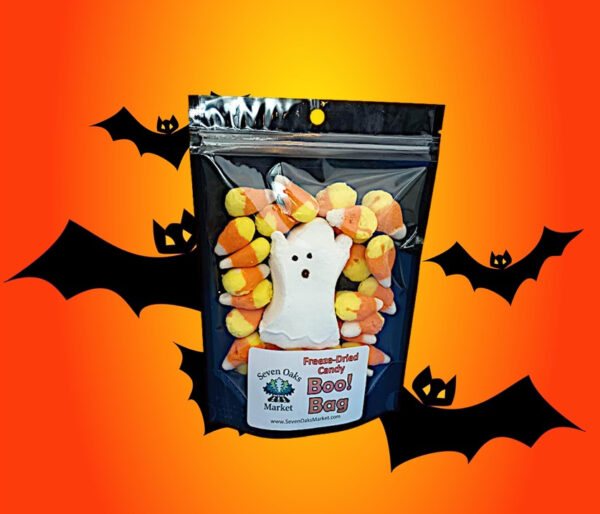 boo bag with candy corn and ghost marshmallow - large bag