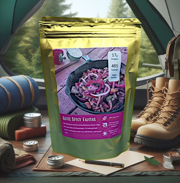 freeze dried camping meal spicy fajitas