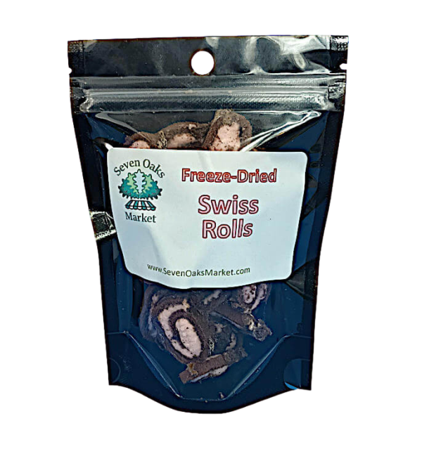 freeze dried strawberry swiss rolls - small bag