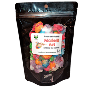 Modern Art freeze dried fruity candy corn